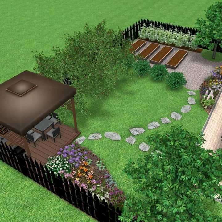 Планировка дачного участка 6 соток: фото и схемы планирования, план примерного дизайна садовой территории