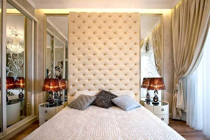 Мягкие стеновые панели для спальни: стильная стена за изголовьем