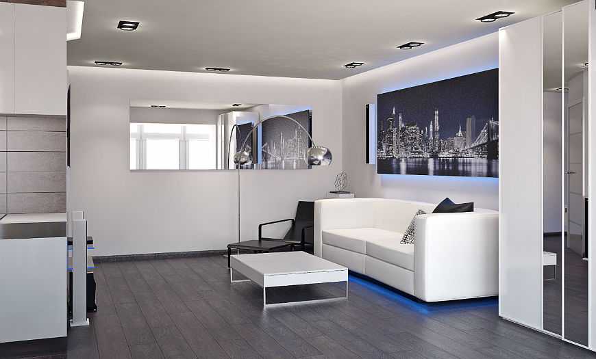 Современный дизайн квартиры-студии. 150+ фото идей для интерьера