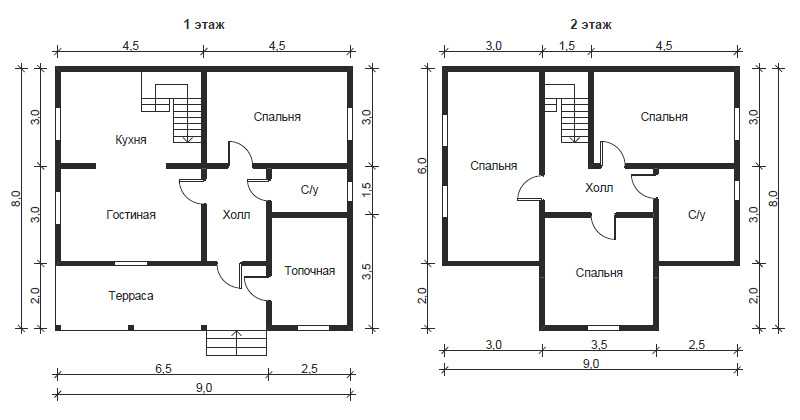 Проекты домов 6 на 8 с мансардой (49 фото): план каркасного дачного дома 6х8, коттедж из бруса и пеноблоков