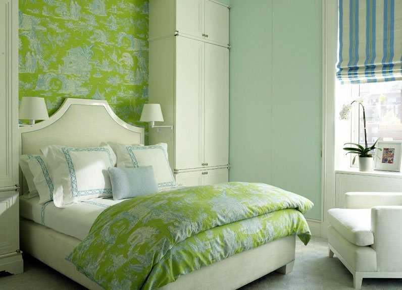 Зеленая спальня (63 фото): дизайн интерьера с сочетанием темно-зеленых тонов, значение цвета