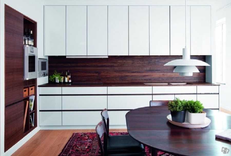 Отделка стен кухни: современные идеи, бюджетный вариант оформления стены возле обеденного стола в современном стиле, советы по декору в деревянном доме
 - 40 фото