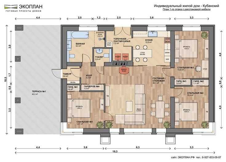Планировка одноэтажного дома - 85 фото актуальных проектов дизайна для больших и маленьких домов
