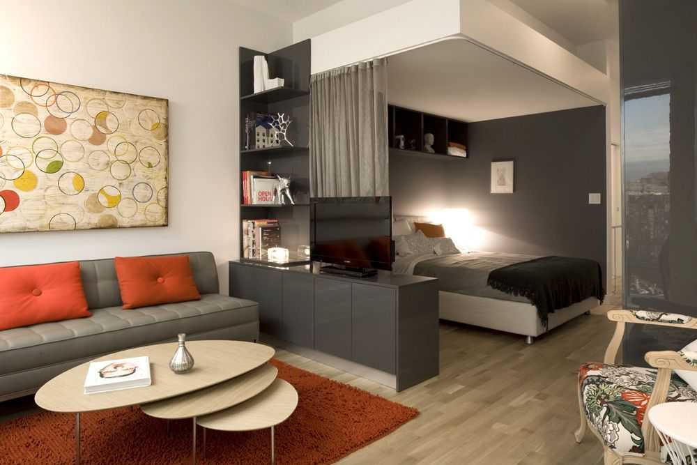 Спальня в однокомнатной квартире: как оформить дизайн? 100 фото лучших идей