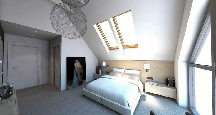 Спальня на мансарде: 135 фото новинок дизайна, планировки и зонирование спальной комнаты