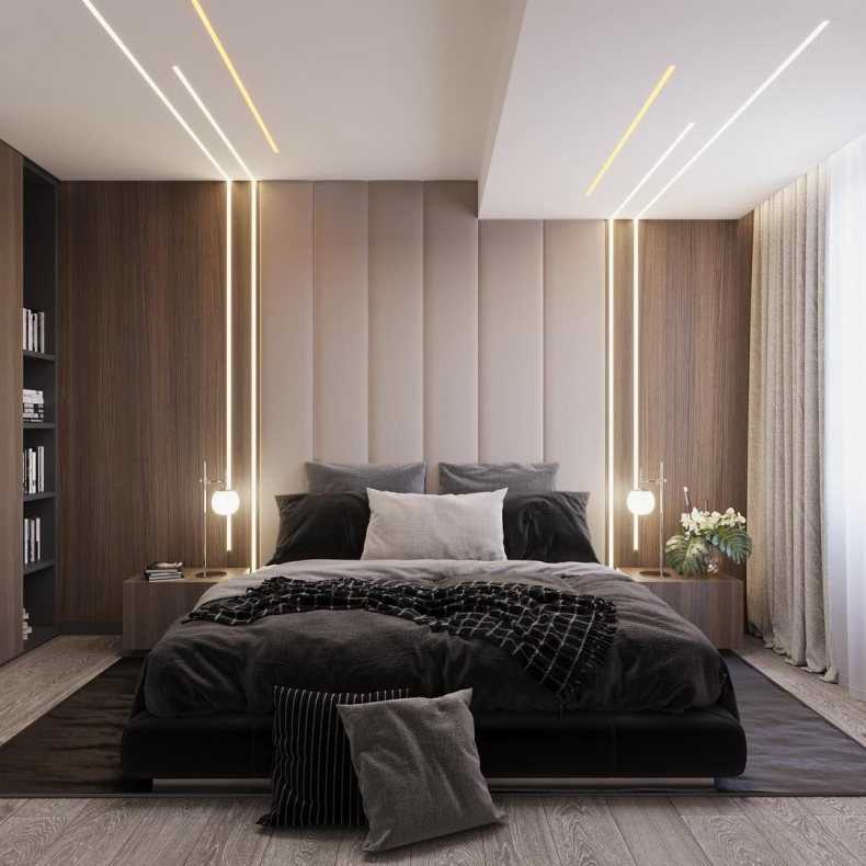 Стены в спальне (120 фото) — лучшие идеи отделки и современного дизайна