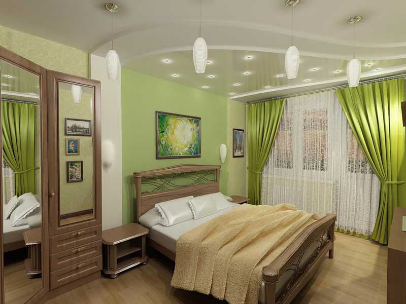 Интерьер спальни в зеленых тонах: дизайн зеленой спальни, сочетания оттенков зеленого с другими цветами