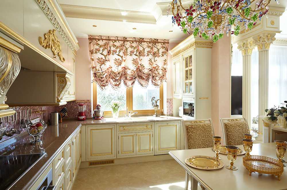 Богатый и изысканный итальянский стиль в интерьере кухни