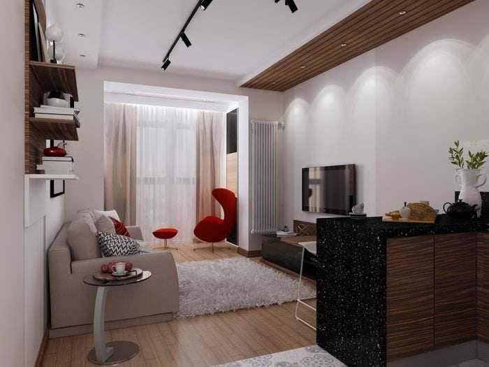 Дизайн квартиры-студии 30 кв. м (100 фото): планировка, проекты и ремонт, варианты интерьера, зонирование прямоугольных студий с балконом и других