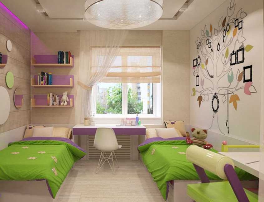 Детская комната для троих разнополых детей: дизайн для мальчишек и девочек
 - 26 фото