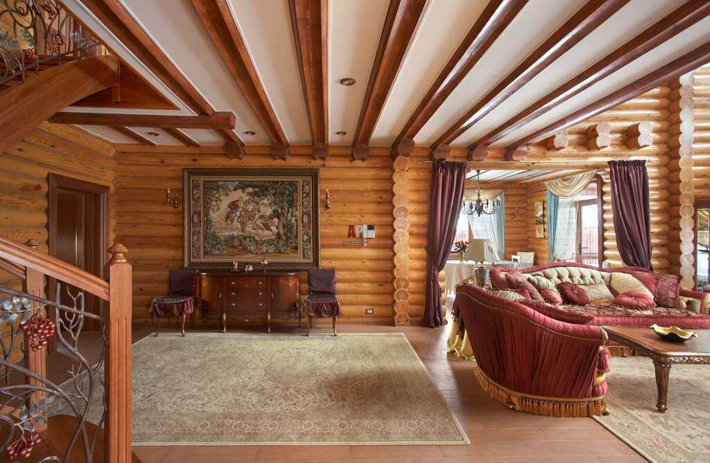 Отделка внутри деревянного дома: стили, материалы +100 фото