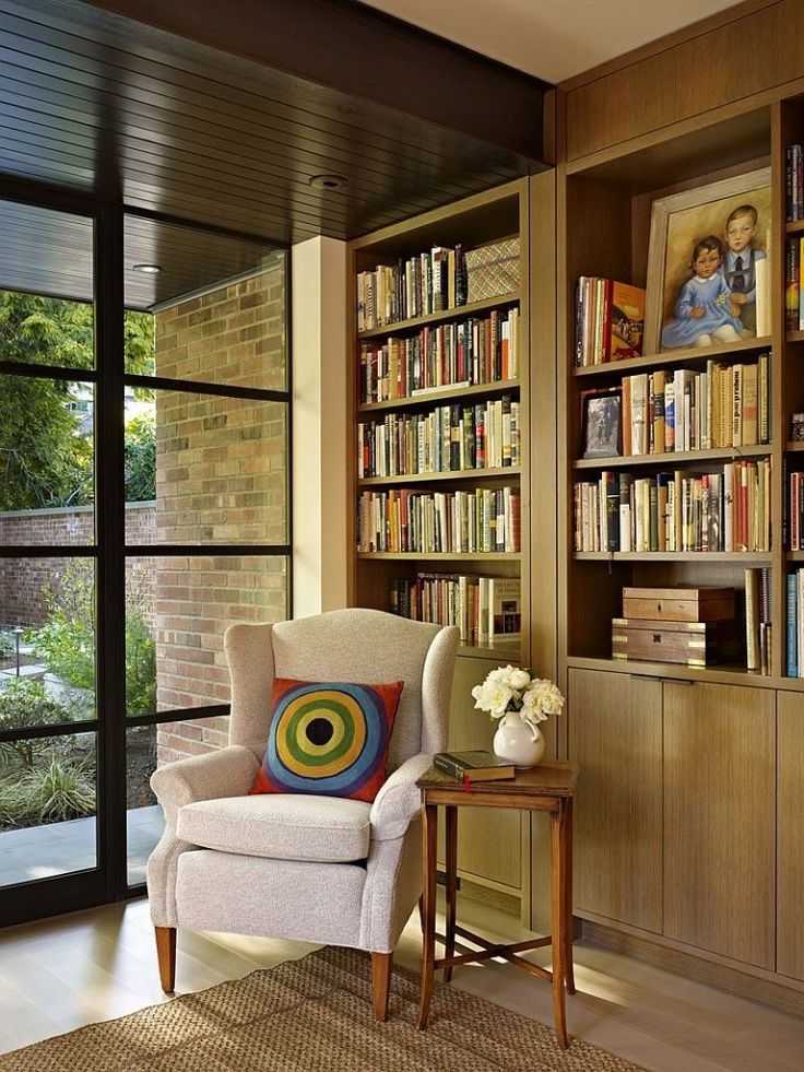 Дизайн библиотеки: как создать домашнюю библиотеку в квартире? (38 фото)