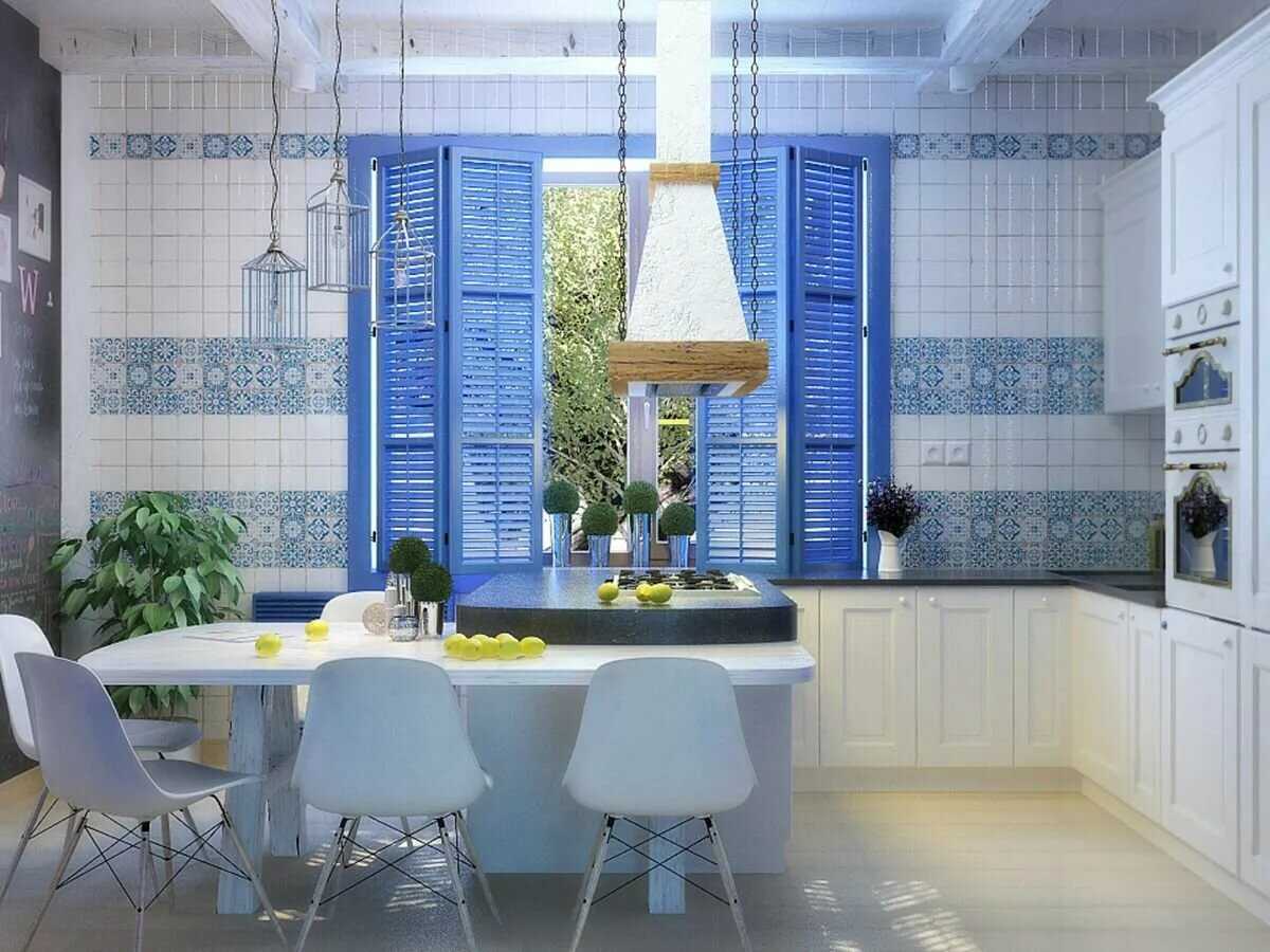 Средиземноморский стиль в интерьере кухни, гостиной: проект .