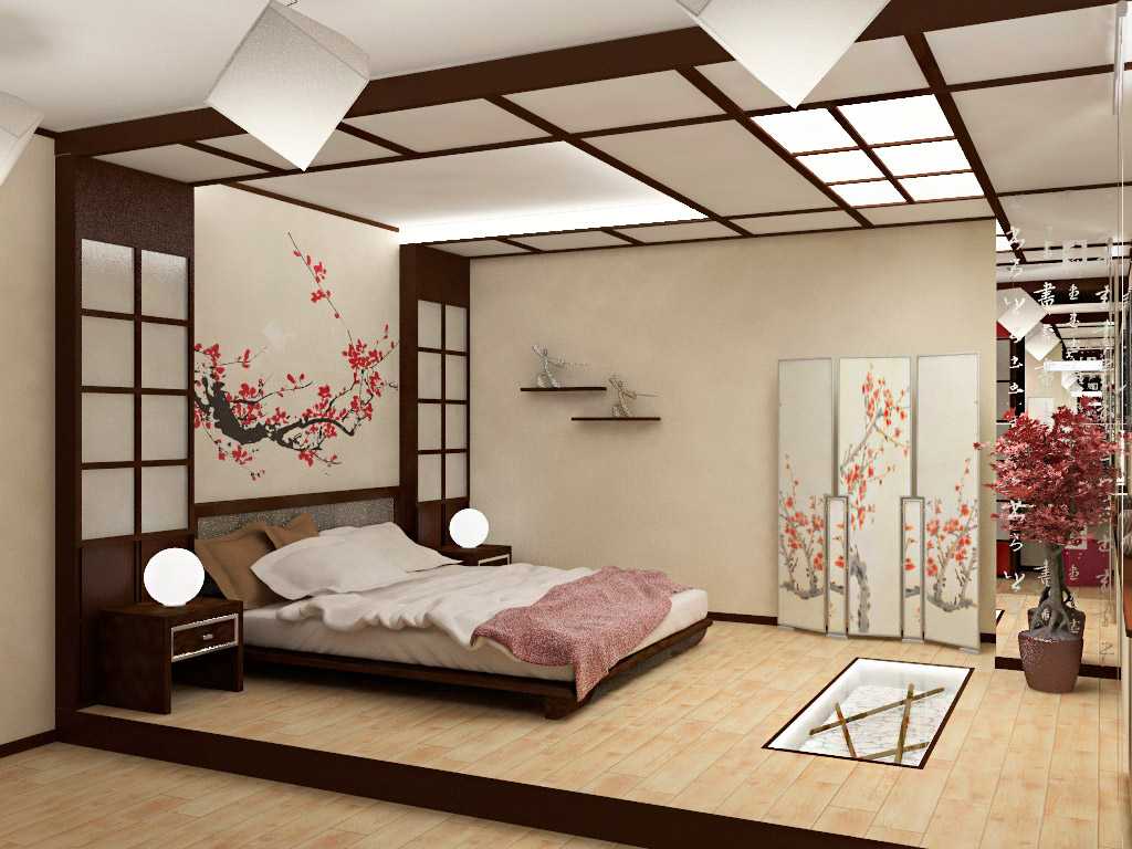 Азиатский стиль в декоре спальни