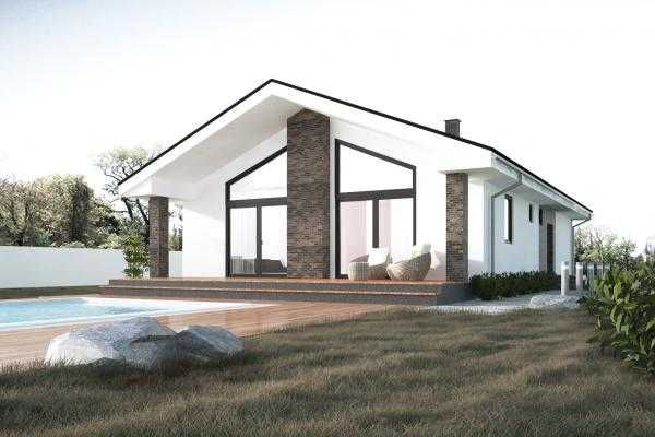 Проекты одноэтажных домов до 100 кв.м из разных материалов