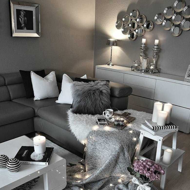 Серый цвет в интерьере (100 фото) - идеи дизайна комнат, с какими цветами сочетать