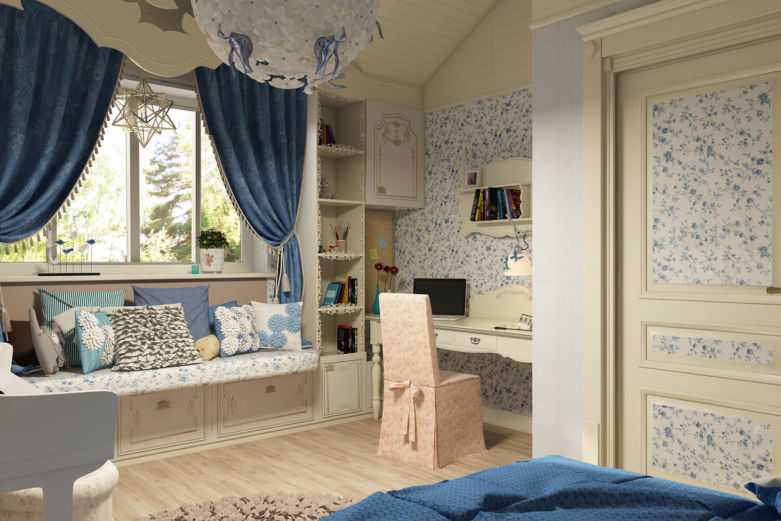 Стиль прованс в интерьере детской комнаты: характерные черты французского стиля
