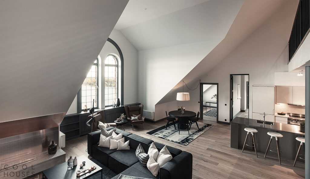 Дизайн интерьеров двухуровневой квартиры – скандинавия встречается с азией