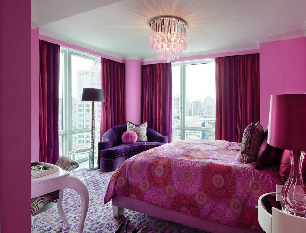 Сиреневая спальня (75 фото): идеи дизайна интерьера в розово-сиреневых тонах, сочетание разных оттенков и цветов