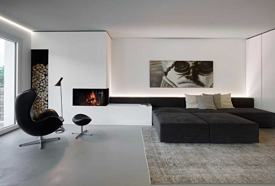 Гостиная в стиле минимализм (80 фото) - дизайн интерьера, идеи ремонта и отделки