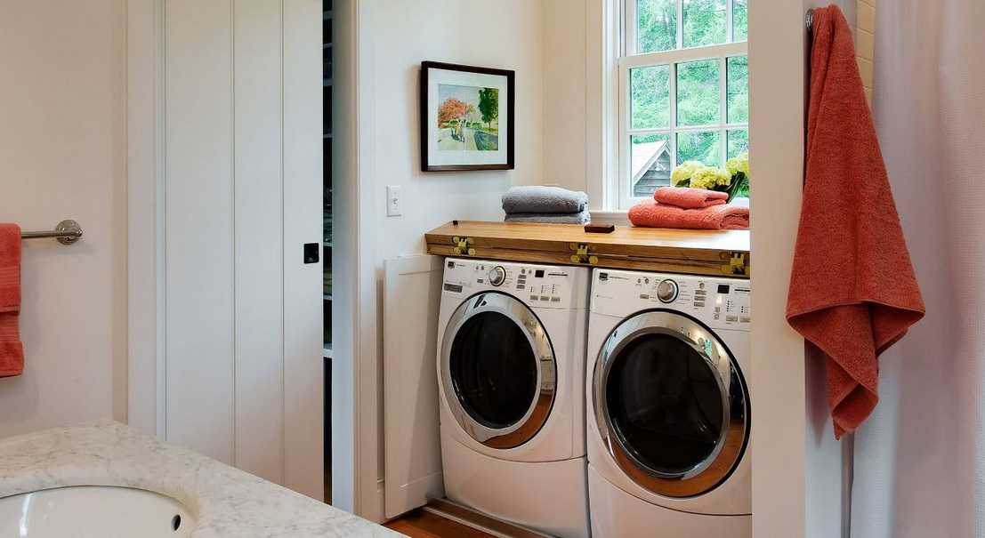 Дизайн ванной комнаты маленького размера со стиральной машиной — варианты размещения, стили