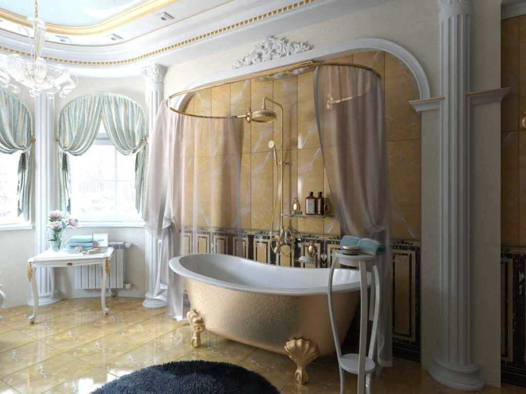 Какую штору для ванной выбрать: виды материалов, форм и размеров
