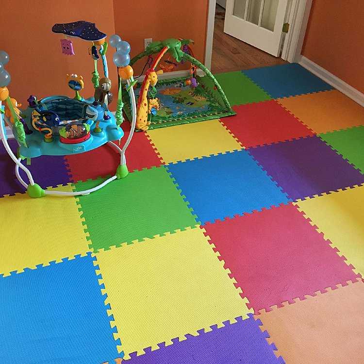 Мягкий пол для детских комнат: модульная плитка-пазл по технологии eva