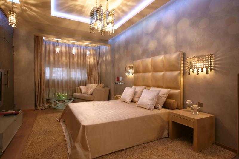 Освещение в спальне: примеры дизайна без люстры и с натяжным потолком. 115 фото новинок оформления интерьера