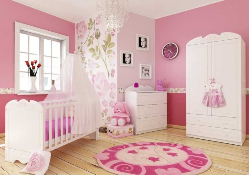 Детская комната в розовых тонах: как оформить детскую для девочки