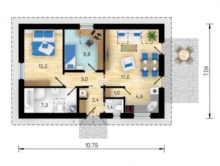 Планировка одноэтажных и двухэтажных домов 120 кв.м.: чертежи и планы с размерами