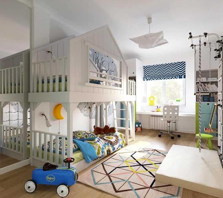 Детская комната для мальчика, дизайн - фото примеров
