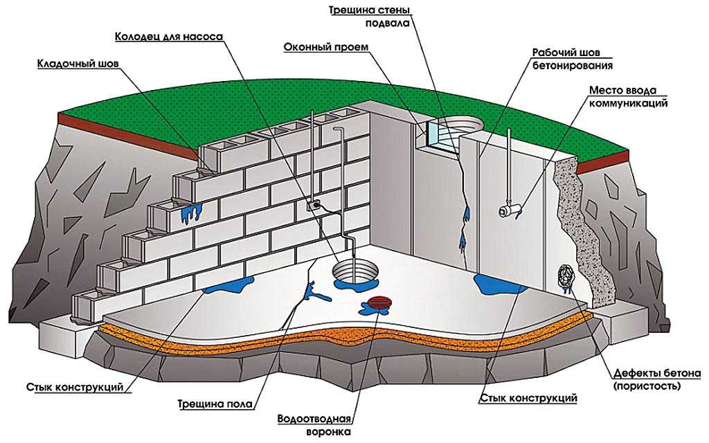 Вода в подвале частного дома: что делать? методы решения проблемы затопления подвала