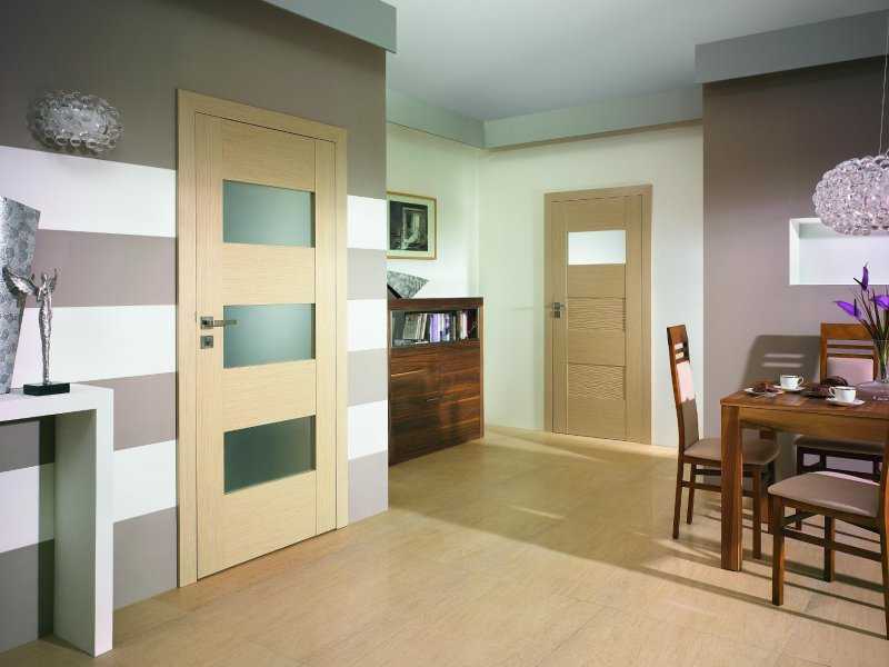 Темные двери в интерьере квартиры - сочетание с темным и светлым полом, фото дизайна
