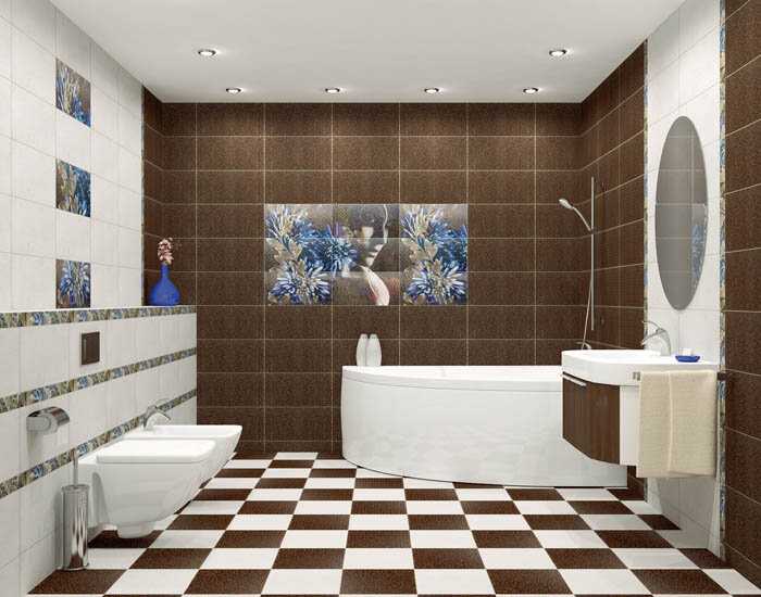 Плитка мозаика для ванной — виды, плюсы и минусы, дизайн, укладка, фото, новинки