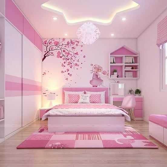 Розовая детская комната - 65 фото