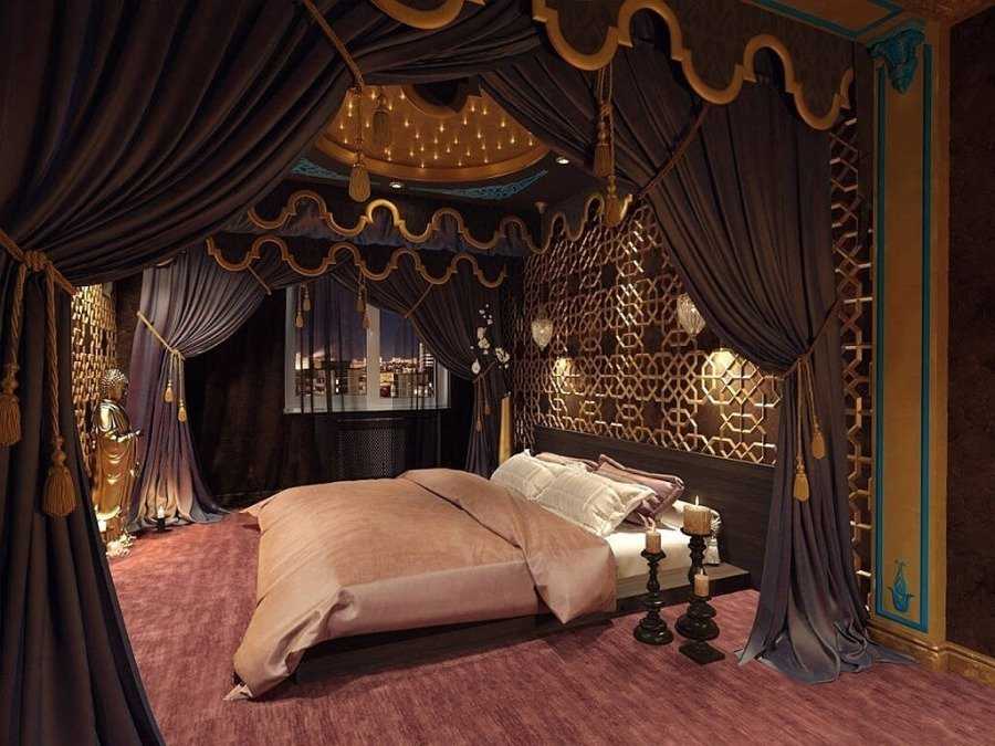 Интерьер спальни в восточном стиле – каноны отделки и оформления