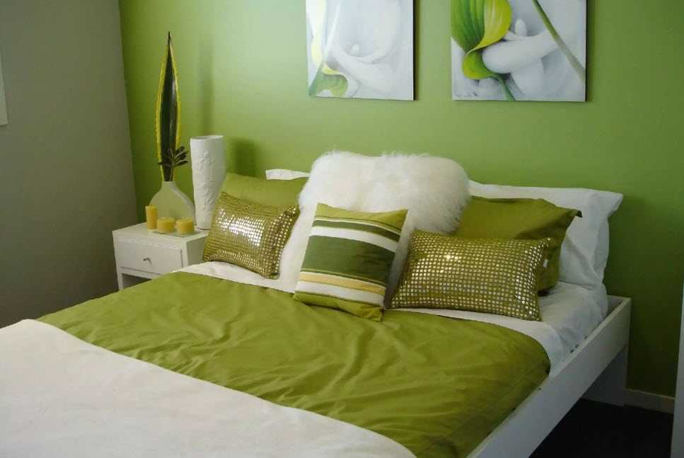 70 фото зеленый интерьер спальни