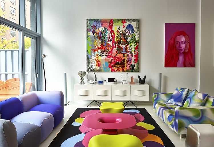Стиль поп-арт в интерьере - 50 фото: мебель, цвета, картины в ярком и дерзком дизайне квартиры