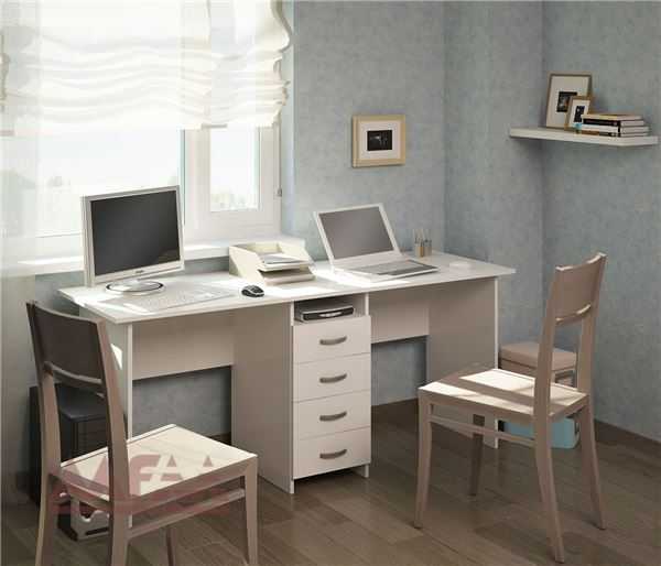 Угловой письменный стол для двоих детей (38 фото): детский компьютерный стол-парта