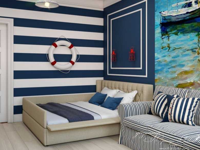 Спальня в морском стиле: 89 фото самых светлых и ярких интерьеров