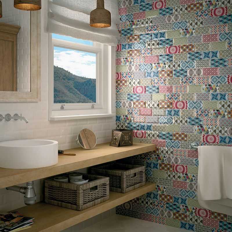 Плитка пэчворк в ванной: 50+ фото плитки в стиле пэчворк для ванной