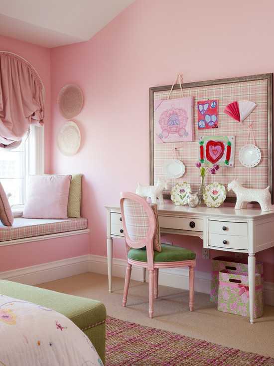 Розовая детская комната — рекомендации по оформлению