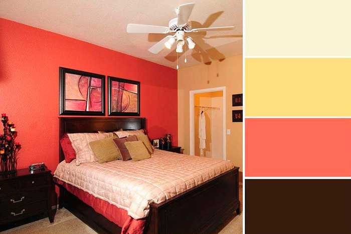 Покраска стен в спальне: модные сочетания цветов, красивые варианты отделки стен (135 фото)