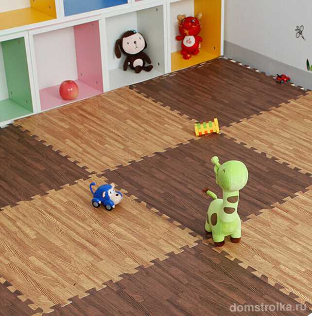 Мягкий пол для детских комнат: модульная плитка-пазл по технологии eva