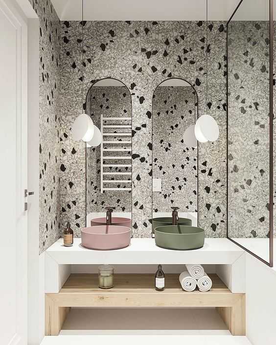 Маленькая ванная комната с плиткой: 100 фото идей дизайна