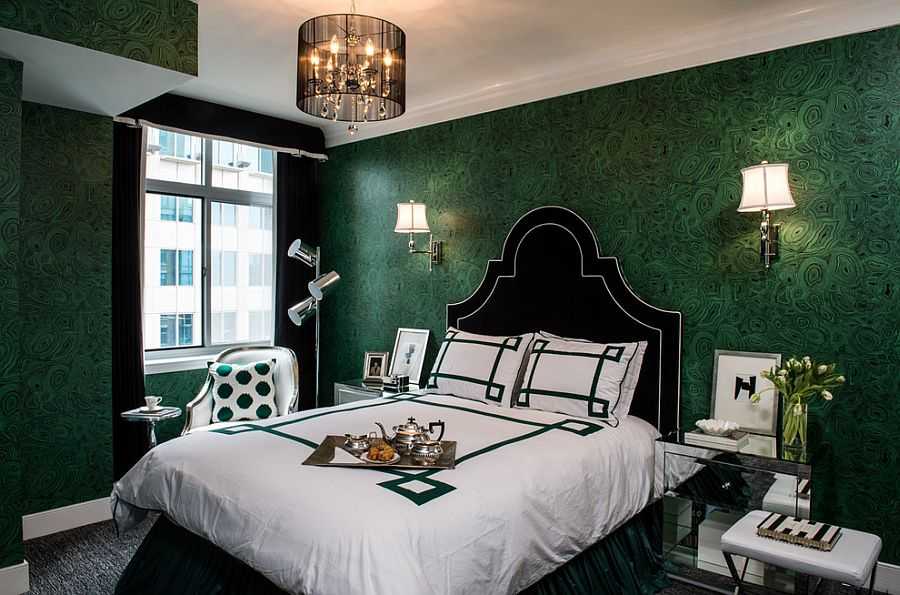 Зеленая спальня: инструкция по оформлению дизайна спальни в зеленых тонах (160 фото)