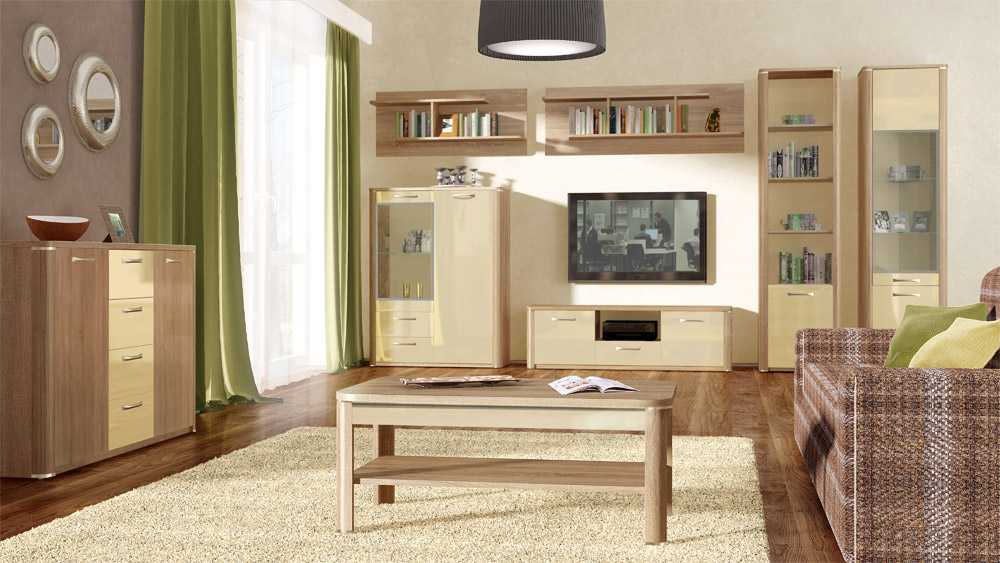 Мебель из дуба и ее цвет, мебель из беленого дуба в интерьере, диван в гостиную молочного цвета