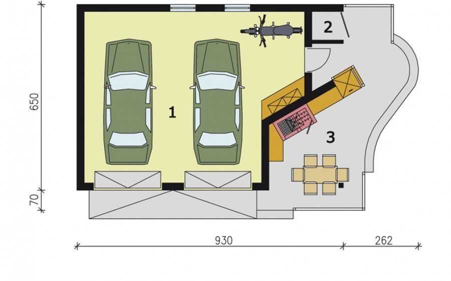 Проект гаража на 2 машины с хозблоком г 06-68 - ск истра. проект, цена, фото и отзывы