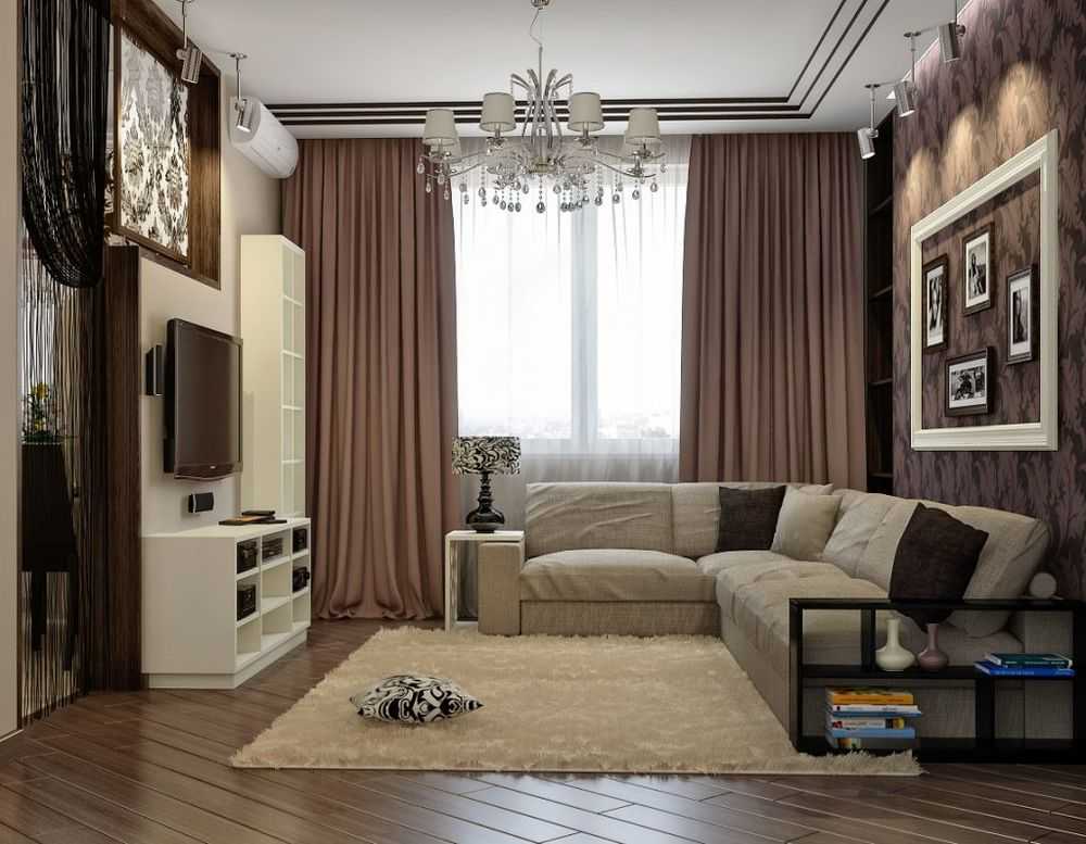 Гостиная с диваном посередине. как расположить угловые диваны в интерьере маленькой комнаты? фото и подсказки