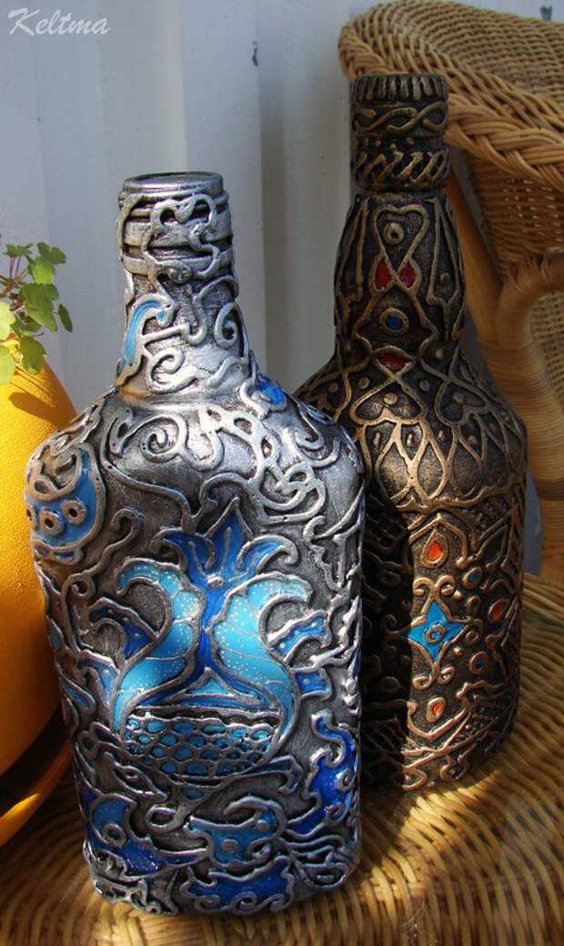 Декор бутылок, популярные варианты оформления своими руками